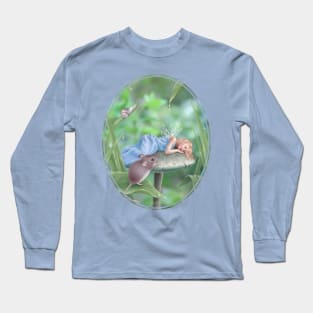 Sweet Dreams Sleeping Fairy & Mouse Long Sleeve T-Shirt